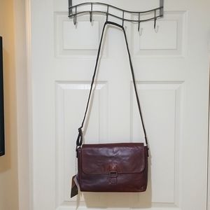 Sold: Brown flap over crossbody purse